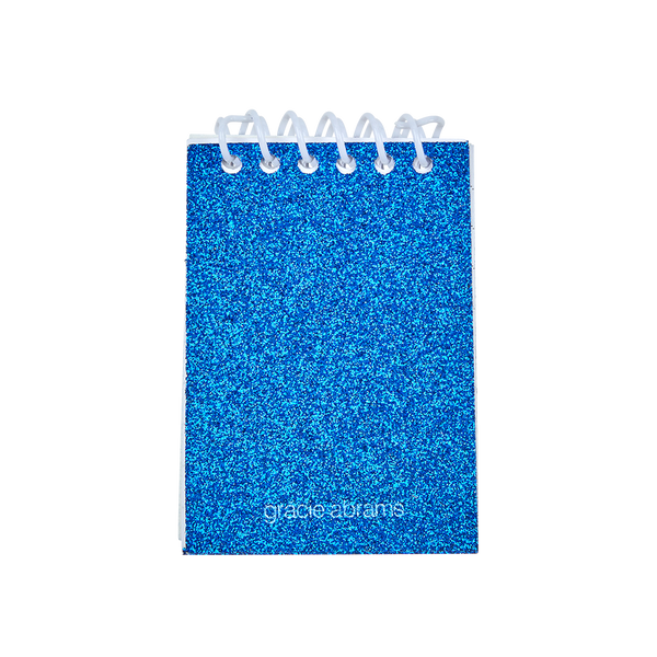 Secrets Blue Glitter Mini Notepad Gracie Abrams Official Store