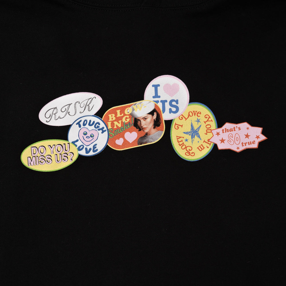 The Secret of Us Sticker Design Black Hoodie