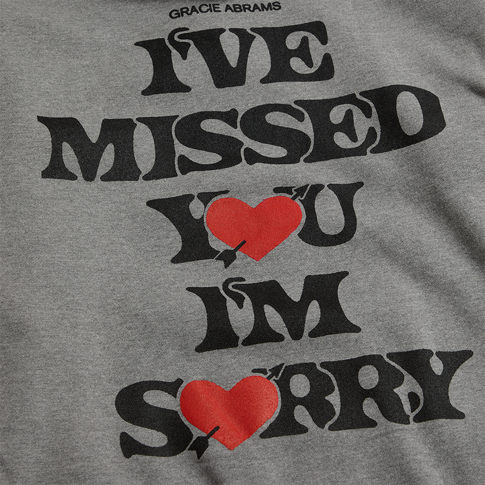 i've missed you, i'm sorry heather gray hoodie