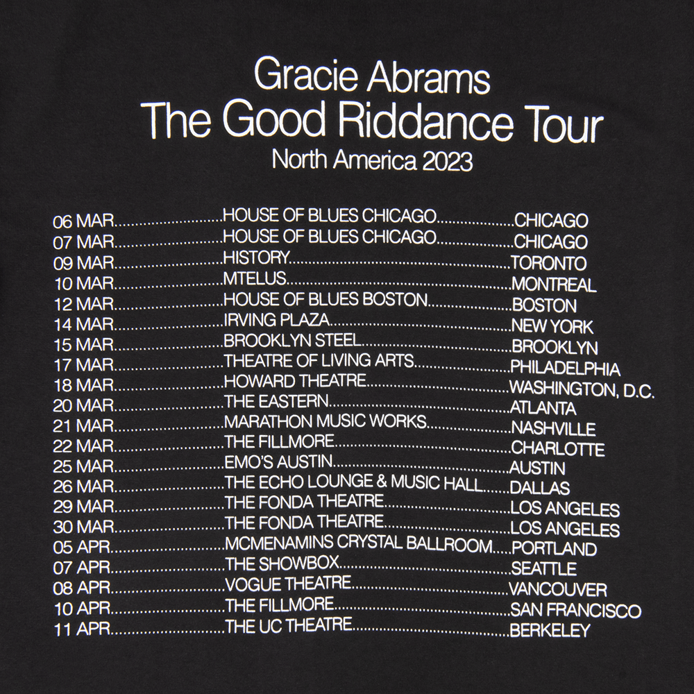 Good Riddance Tour Dateback Black T-Shirt